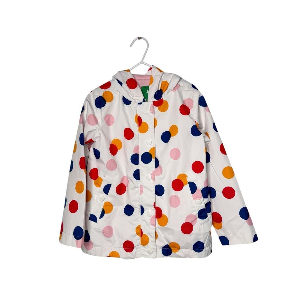 dip Girls' Multi-Color Polka Dot Lined Rain Jacket Size 5T